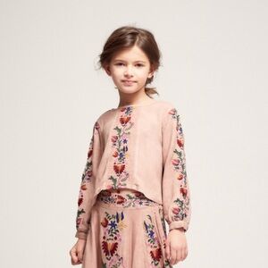 Tuchinda Embroidered Long Sleeve Blouse Kids Size 4